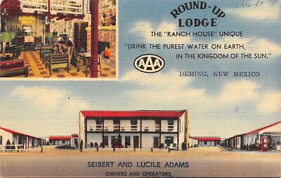 #ad Round Up Lodge US 70 80 Hotel Coffee Shop Deming New Mexico $8.99