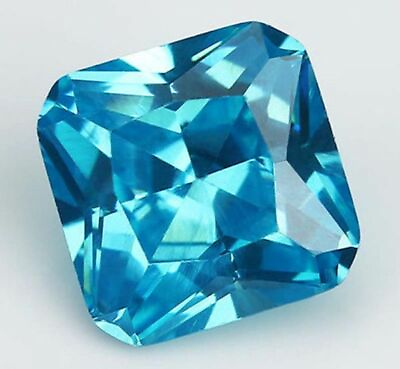 #ad 12x12mm Natural Sea Blue Sapphire 8.96ct Square Emerald Shape Cut VVS Loose Gem $12.79