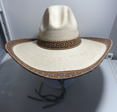 #ad Quality Made 30X La Providencia D#x27;Avila Palm Straw Cowboy Hat Sombrero US 7 $99.87