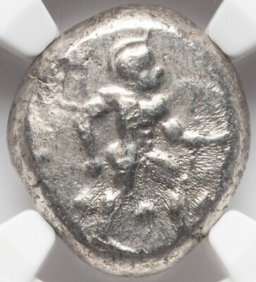 #ad NGC Ch VF Pamphylia Aspendus Greek Hoplite Silver Soldier Coin 5th Century BC $319.99