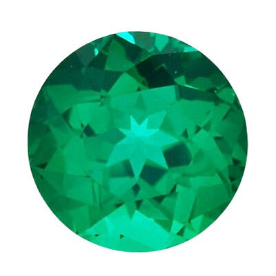 #ad Emerald Round Faceted Loose Gemstone 11 mm 3.80 Cts Calibrated Cut Gemstone $29.98
