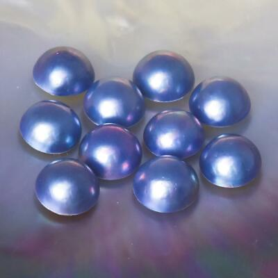 #ad Lot of 10 Lustrous Blue Mabe Pearls Cultured in Sumbawa Indonesia 4.97 g $144.00