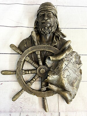 #ad Statuette de Bronze Vintage Pirate Homme Art Dco Sculpture Dcoration Maison $149.50