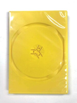 #ad Sales NEW 2PCS YELLOW 14MM Single DVD Case with Sleeve Free Shipping $7.99
