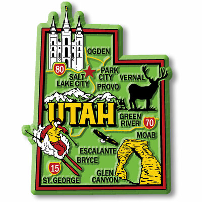 #ad Utah Colorful State Magnet by Classic Magnets 2.6quot; x 3.3quot; $7.99
