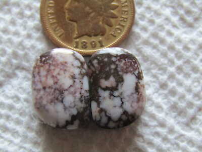 #ad 2 WildHorse Magnesite Cabs 16 carats wild horse Natural Matching Set Cabochons $24.99
