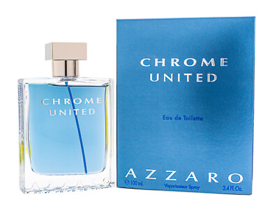 #ad Chrome United by Azzaro 3.4 oz EDT Cologne for Men New In Box $24.61