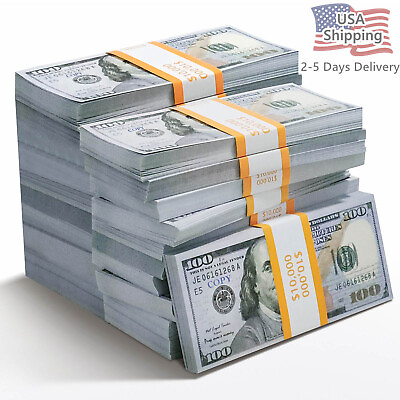 #ad 1000 PCS Prop Fake Toys Money BANK GAMES CASH PAPER 100 DOLLAR BILLS $ $33.99