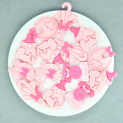 #ad Baby Theme Cabochons DIY Baby Shower Party Decors Pink Resin Cabochons 100pcs $41.19