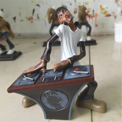 #ad 20CM Hip Hop Rapper Statue Resin Figurine Ornaments Craft Gift Figures Decor $17.10