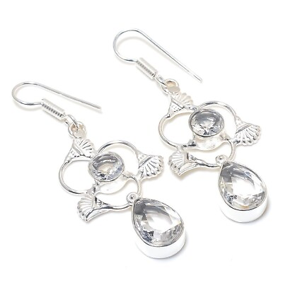 #ad White Quartz Gemstone Handmade 925 Sterling Silver Jewelry Sz 1.60quot; $10.44