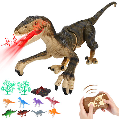 #ad Remote Control Dinosaur Toys for Kids with 3D Eyes amp; Roaring Sounds Xmas Gifts $19.79