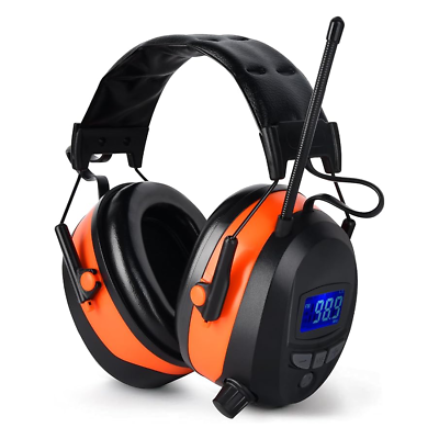 #ad Safety Earmuffs with Bluetooth FM Radio for Mowing $58.99
