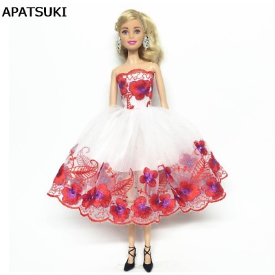 #ad Flower Fashion Off shoulder Clothes For 11.5inch Doll 1:6 One piece Party Dress $4.04