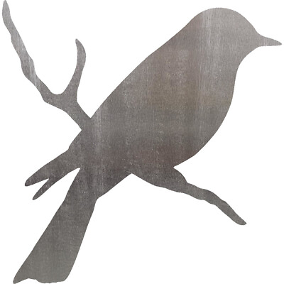 #ad Bird On Branch Steel Cut Out Metal Art Decoration $13.99