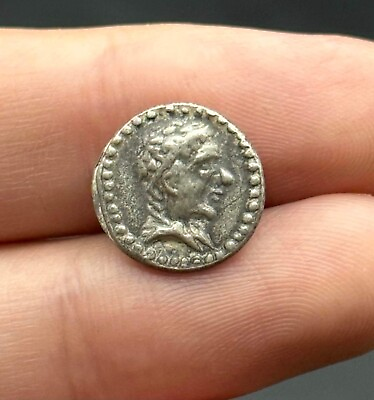#ad Wonderful old Roman solid coin Silver Rare unique coin $70.00