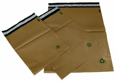 #ad Biodegradable Poly Bag Mailer 1000 #2 9X12 Brown Unlined Self Seal Envelope $146.67