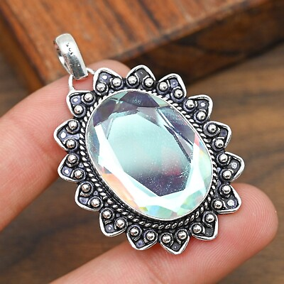 #ad Gemstone Handmade 925 Solid Sterling Silver Jewelry Pendant For Her Women $12.34