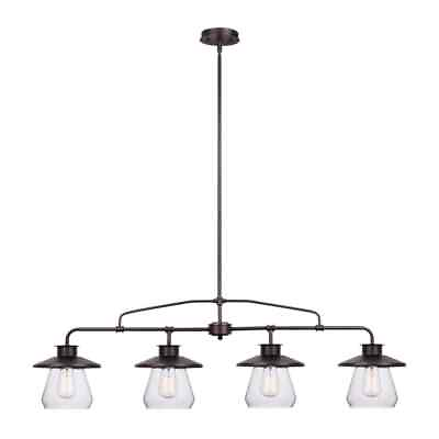 4 Light Oil Rubbed Bronze Industrial Vintage Pendant Island Hardwired $137.79