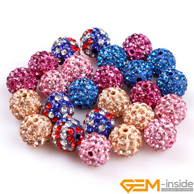 #ad 10pcs Crystal Pave Disco Ball Clay Cz beads for shamballa Accessories Wholesale $2.87
