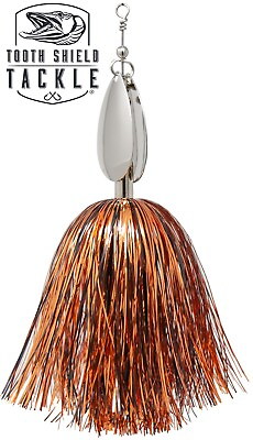 #ad Tooth Shield Tackle 308 Musky Bucktail Muskie Inline Spinner Copperfest $23.95