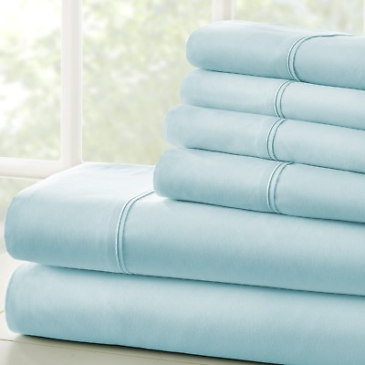 #ad Luxury 6PC Sheets Set Comfort by Kaycie Gray Hotel Collection $27.53