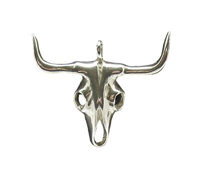 #ad Handmade Sterling Silver Pendant Cow Bull Skull Hallmarked 925 Nickel Free $32.10