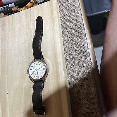 #ad guess watch g59033g1 japan movement needs battery Nice Leather Band $14.92