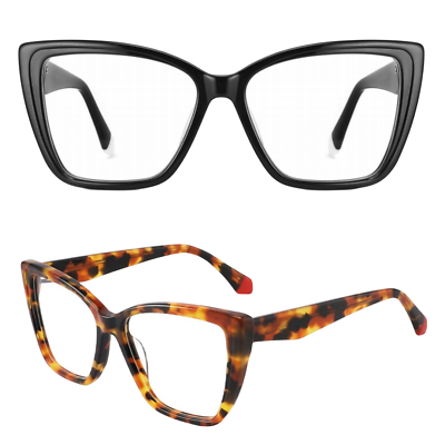 #ad #ad Fashion Cat Eye Oversize Eyeglass Frames Women Full Rim Reading Glasses Female $92.14