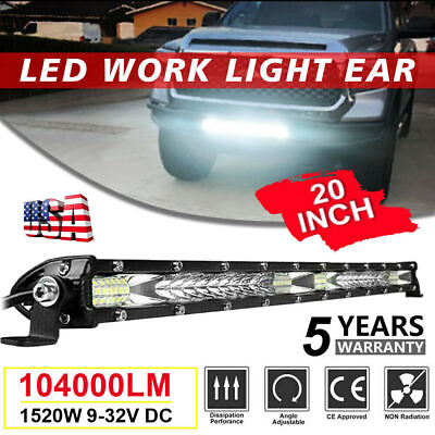#ad 20quot;inch 1520W LED Light Bar Flood Spot Combo For Jeep Offroad Driving Truck SUV $18.99