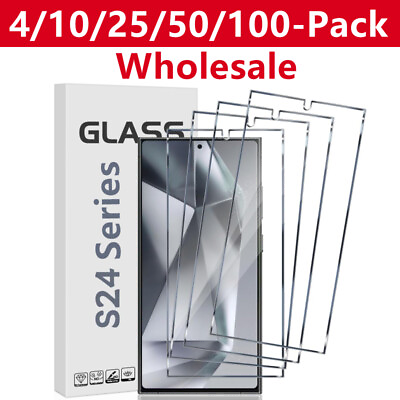 #ad Wholesale Bulk LOT Tempered Glass Screen Protector for Galaxy S24 Ultra S24 Plus $79.99