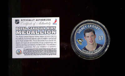 #ad 2005 06 Sidney Crosby Royal Canadian Mint Medallion Rookie Coin Rare $22.49
