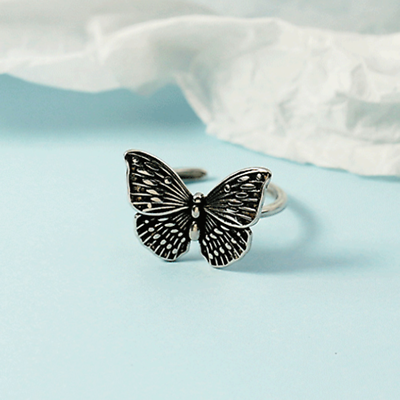 #ad #ad Antique Style Silver Unisex Butterfly Adjustable Band Ring $9.99