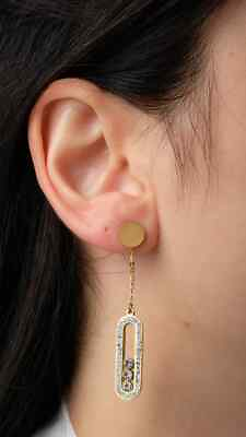 #ad Crystal Drop Earrings Stainless Steel GBP 25.00