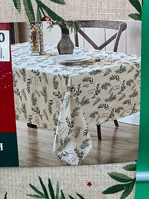 #ad Holiday Woodlands Winter Wonderland Merry Christmas Fabric Tablecloth 60quot;x 84quot; $9.98