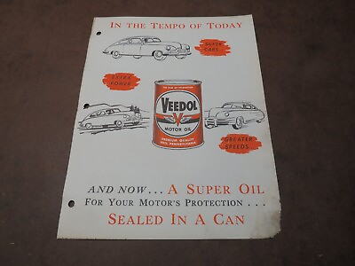 #ad Veedol Oil Tydol Flying V can advertising paper vintage Car Truck Farm $8.50