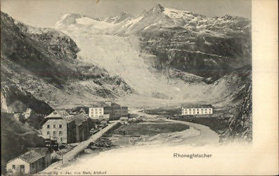 #ad Switzerland Glacier Rhonegletscher amp; Hotel c1905 Postcard $3.45