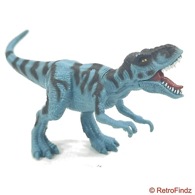 #ad Chap Mei PVC Dinosaur Blue and Black TYRANNOSAURUS T REX Toy Figure Dino Valley $11.95