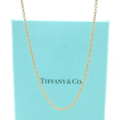 #ad Tiffany Yellow Gold Medium Chain Necklace Hh238 women necklace $493.40