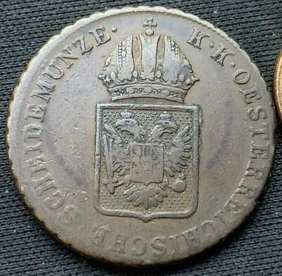 #ad 1816 Austrian Empire 1 Kreuzer Coin XF A MINT Vienna #L111 $15.90