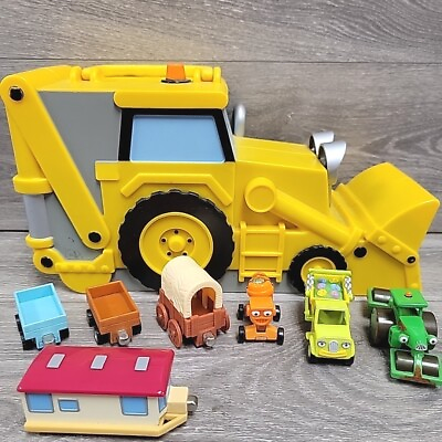 #ad Bob Builder Scoop Case With Vehicles Travel Storage Carry Car Carrier 14quot; Toy $49.99