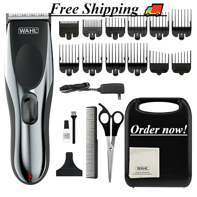 #ad Wahl Rechargeable Cordless Clippers Hair Cut Beard Trimmer Grooming Kit For Men $40.95