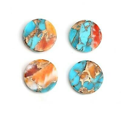 #ad Oyster Copper Turquoise Round Both Side Flat Back 8x8mm To 20x20mm Gemstone $15.05