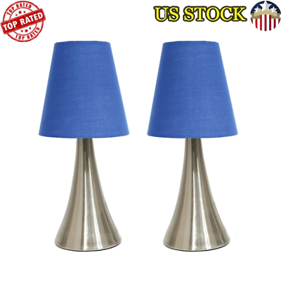 #ad Touch Table Lamp Set W Brushed Nickel Finish Modern Bedroom Lighting Simple $24.99