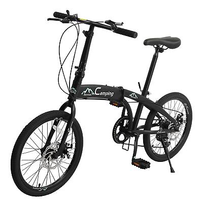 #ad #ad 20quot; Folding Bike 7 Speed Adult Bicycle Foldable City Bike Height Adjustable $169.79