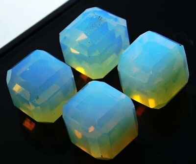 #ad Natural Opal Cube Cut 200 Ct Welo Australian Untreated Certified Gemstone 4 Pcs $30.39