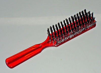 Diane #9401 Nylon Bristle 8quot; Lucite Handle Hair Brush RED $6.17
