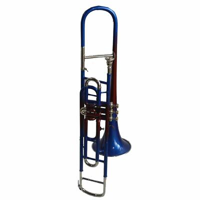 #ad SAI MUSICAL TROMBONE Bb PITCH FOR SALE BLUE BRASS MULTI LACQUER WITH HARD CASE $216.51