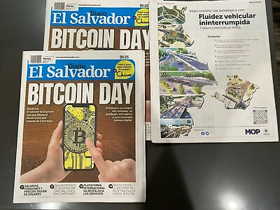 #ad Newspaper Bitcoin 9 7 2021 El Salvador Diario Bitcoin Day  $65.00