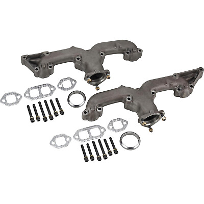 #ad SBC Chevy 327 350 Corvette Style 2 1 2 Inch Ram Horn Exhaust Manifolds Pair $132.99